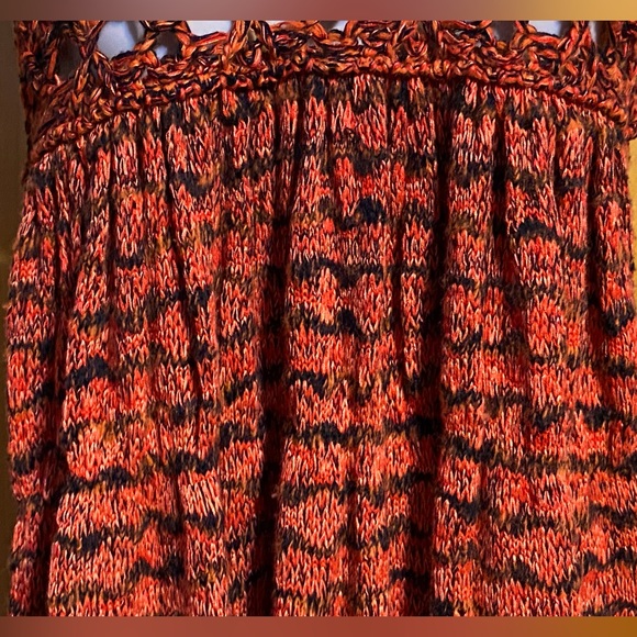 FINAL PRICE NWT,Free People Rare Heart crochet sweater dress,red/multi size S - Picture 5 of 15